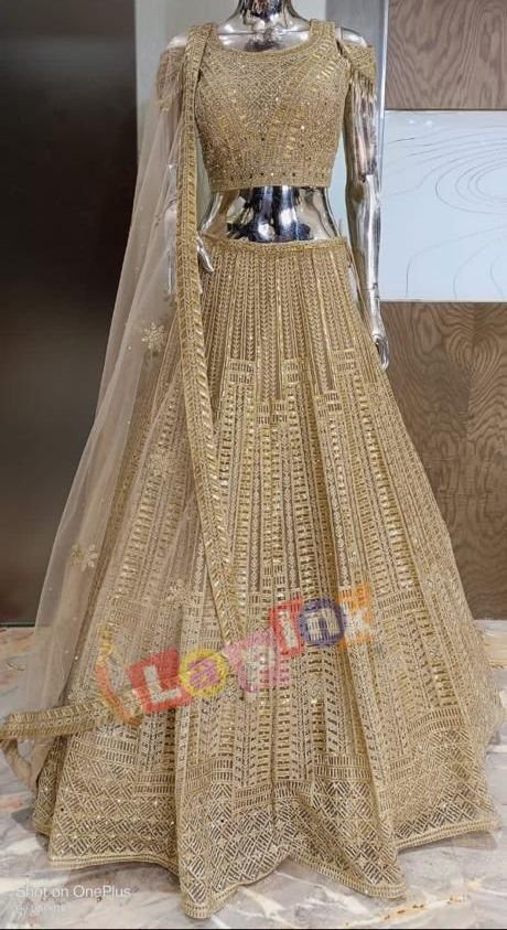 Golden Color Lehnga Cholli