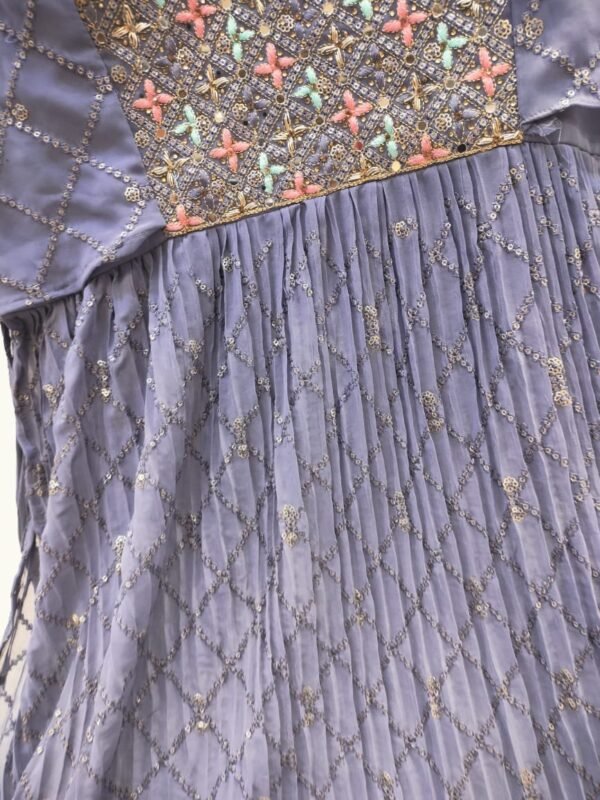 Blue Georgette Sharara Suit