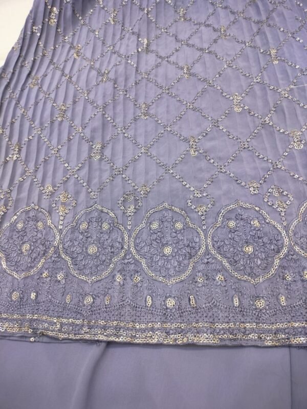 Blue Georgette Sharara Suit