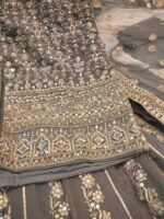 Embroidered Grey Lehenga