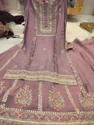 Heavy Embroidered Pink Lehenga