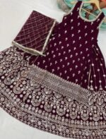 Maroon Sharaara Suit