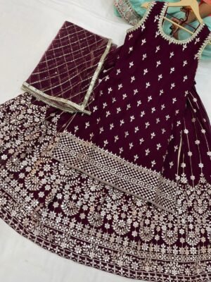 Maroon Sharaara Suit